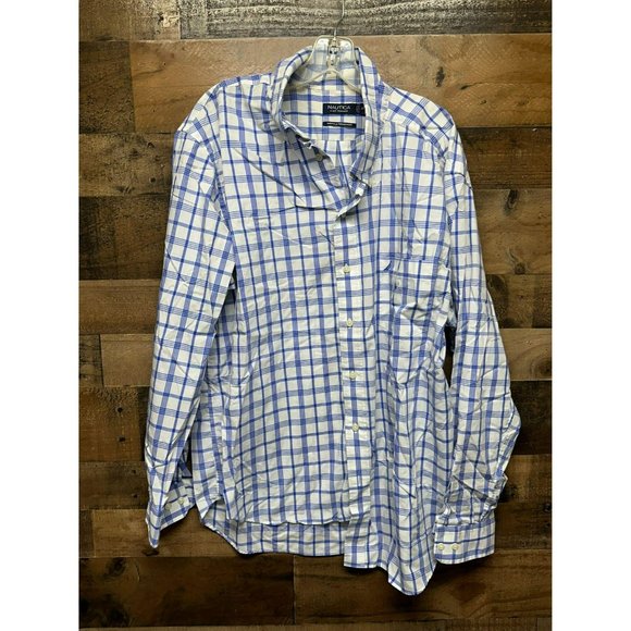 Nautica Wrinkle Resistant Men's Long Sleeve Button Up Size‎ XXL - Picture 1 of 3